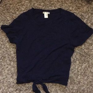 Navy blue crop top